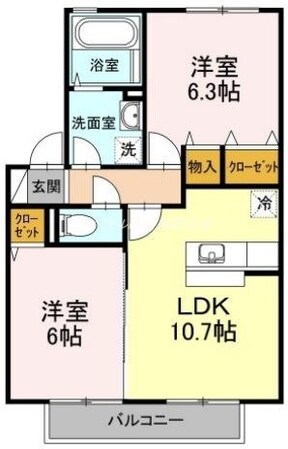 ボヌール　B棟の物件間取画像